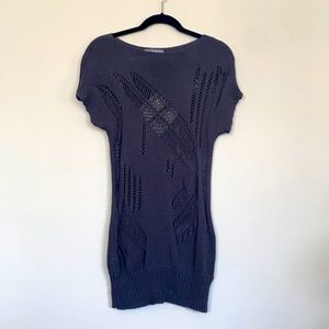 Knit holey sweater dress
